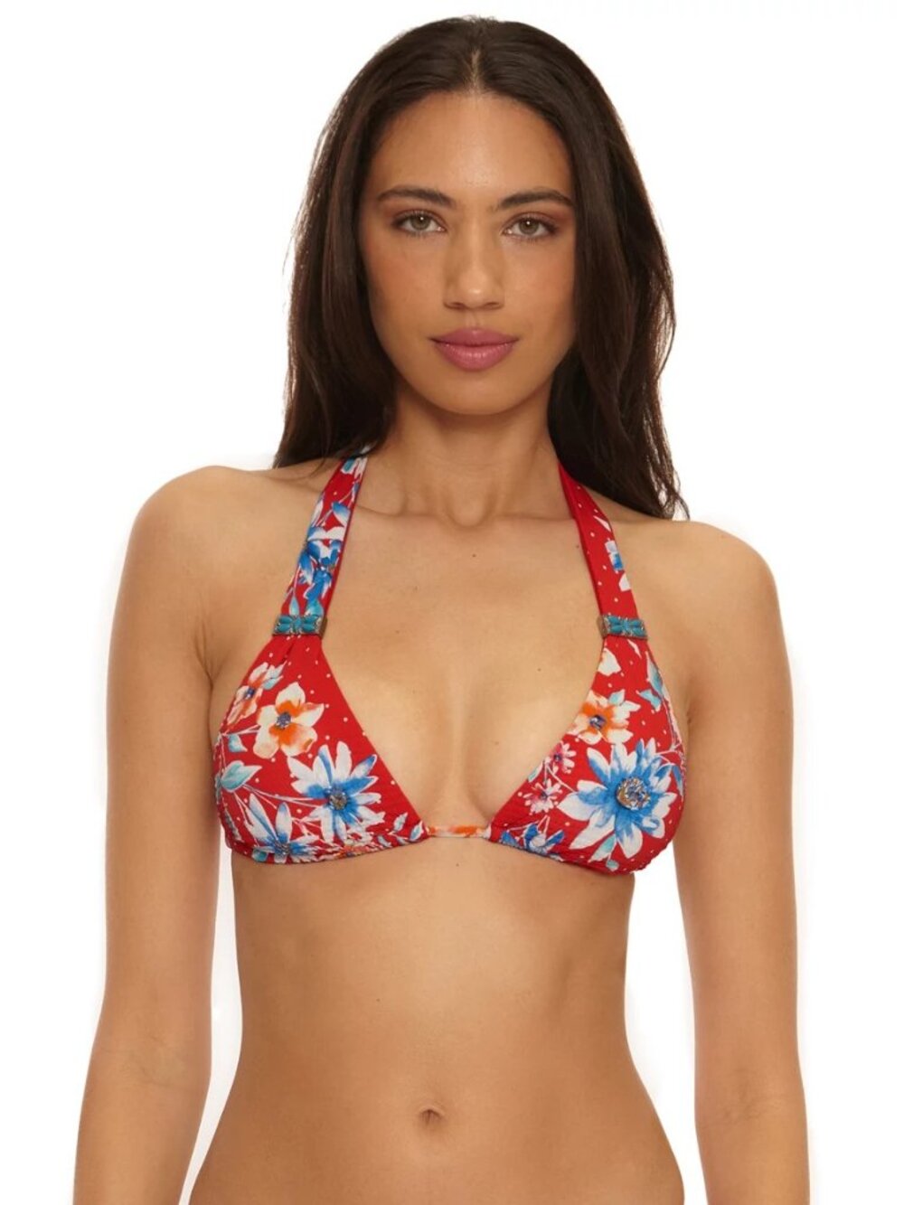 Becca Swim Countryside Print Triangle Top in sized Mediu and D-Cup